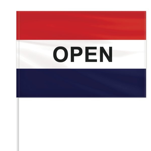 Economy Message Field Flags Pole Included Open